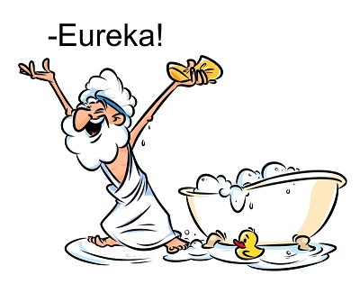 La Chouette d'Or par Simon Templar.
Archimède sortant de sa baignoire et s'écriant Eureka !