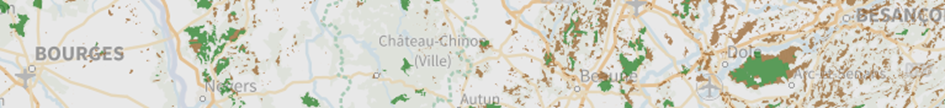Dos à l'ouest, depuis Bourges, je trouve la forêt domaniale de Dole